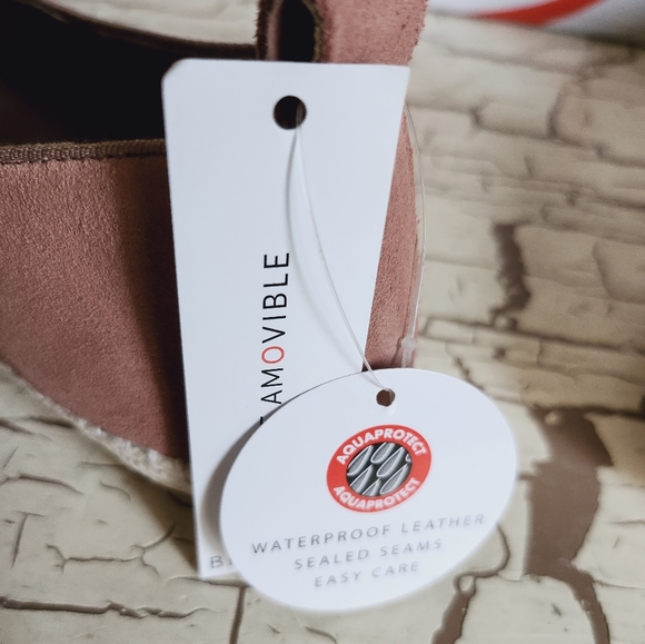 NEW Blondo 6.5 Leather Pink Suede Espadrille Trim - Picture 2 of 7